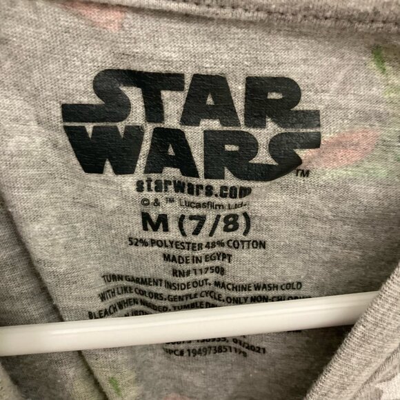 Star Wars Baby Yoda Heart Grogu Tee Girls 7/8 MUST BE BUNDLED, MARKED DOWN - Picture 3 of 4